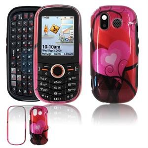 Hard Plastic Design Faceplate Case Cover for Samsung Intensity U450 - Red Hearts