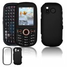 Hard Plastic Rubber Feel Faceplate Case Cover for Samsung Intensity U450 - Black