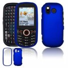 Hard Plastic Rubber Feel Faceplate Case Cover for Samsung Intensity U450 - Dark Blue