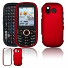 Hard Plastic Rubber Feel Faceplate Case Cover for Samsung Intensity U450 - Dark Red