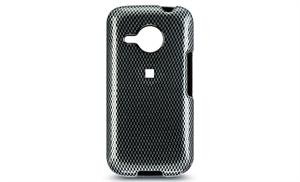 Hard Plastic Design Hard Case for HTC Droid Eris (Verizon) - Black Carbon Fiber