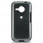 Hard Plastic Design Hard Case for HTC Droid Eris (Verizon) - Black Carbon Fiber