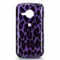 Hard Plastic Design Hard Case for HTC Droid Eris (Verizon) - Purple Leopard