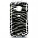 Hard Plastic Design Hard Case for HTC Droid Eris (Verizon) - Silver/Black Stripes