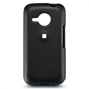 Hard Plastic Rubber Feel Faceplate Case Cover for HTC Droid Eris - Black
