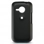 Hard Plastic Rubber Feel Faceplate Case Cover for HTC Droid Eris - Black