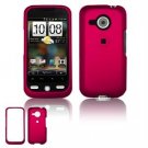 Hard Plastic Rubber Feel Faceplate Case Cover for HTC Droid Eris - Rose Pink