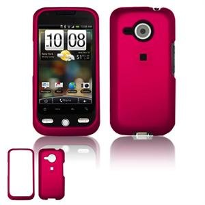 Hard Plastic Rubber Feel Faceplate Case Cover for HTC Droid Eris - Rose Pink