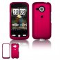 Hard Plastic Rubber Feel Faceplate Case Cover for HTC Droid Eris - Rose Pink