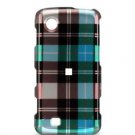 Hard Plastic Design Faceplate Case Cover for LG Chocolate Touch - Blue Plaid