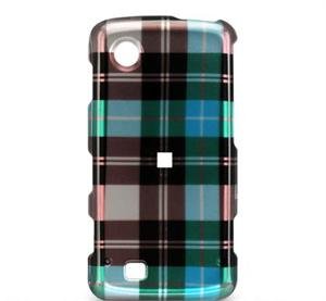 Hard Plastic Design Faceplate Case Cover for LG Chocolate Touch - Blue Plaid