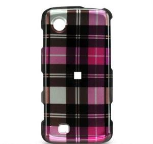 Hard Plastic Design Faceplate Case Cover for LG Chocolate Touch - Pink Plaid