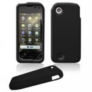 Soft Rubber Silicone Skin Cover Case for LG Chocolate Touch - Black