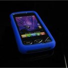 Soft Rubber Silicone Skin Cover Case for LG Chocolate Touch - Blue
