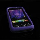 Soft Rubber Silicone Skin Cover Case for LG Chocolate Touch - Purple