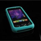 Soft Rubber Silicone Skin Cover Case for LG Chocolate Touch - Turquoise
