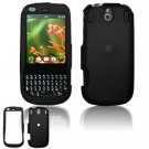 Hard Plastic Rubber Feel Faceplate Case Cover for Palm Pixi - Black