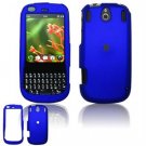 Hard Plastic Rubber Feel Faceplate Case Cover for Palm Pixi - Dark Blue