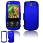 Hard Plastic Rubber Feel Faceplate Case Cover for Palm Pixi - Dark Blue