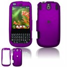 Hard Plastic Rubber Feel Faceplate Case Cover for Palm Pixi - Purple