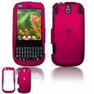 Hard Plastic Rubber Feel Faceplate Case Cover for Palm Pixi - Rose Pink