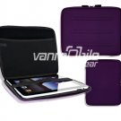 Purple Hard Nylon Shell Case w/ Interior Mesh Pocket for Apple iPad