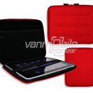 Red Hard Nylon Shell Case w/ Interior Mesh Pocket for Apple iPad