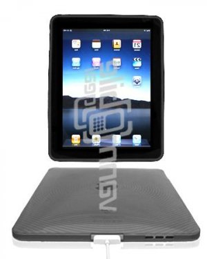 Gray/Smoke 1-Pc Hard Rubber Semi-Transparent Case w/ "Circle Design" for Apple iPad