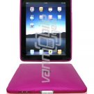 Pink 1-Pc Hard Rubber Semi-Transparent Case w/ "Circle Design" for Apple iPad