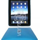 Blue 1-Pc Hard Rubber Semi-Transparent Case w/ "Circle Design" for Apple iPad