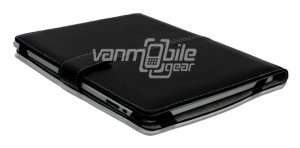 Black Leather Slim Profile Case for Apple iPad