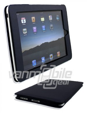 Navy Blue Leather "Slider" Case for Apple iPad