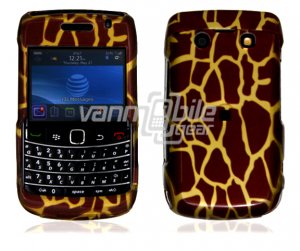 Brown Giraffe Hard Design 2-Pc Snap On Faceplate Case for BlackBerry Bold 9700
