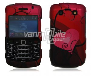 Red Heart Design Hard Case for BlackBerry Bold 2 9700