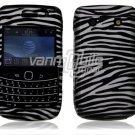 Silver/Black Hard Design 2-Pc Snap On Faceplate Case for BlackBerry Bold 9700