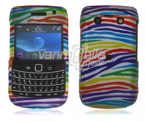 Colorful Stripes Hard Design 2-Pc Snap On Faceplate Case for BlackBerry Bold 9700