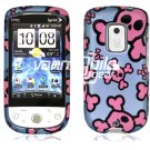 Blue/Pink Skulls Design Hard 2-Pc Snap On Faceplate Case for HTC Hero CDMA (Sprint)