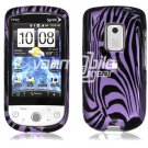 Purple Zebra Face Design Hard 2-Pc Snap On Faceplate Case for HTC Hero CDMA (Sprint)