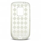 Clear Argyle Design Rubber Case for HTC Hero (Sprint)