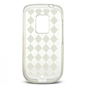 Clear Argyle Design Rubber Case for HTC Hero (Sprint)