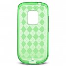 Green Argyle Design Rubber Case for HTC Hero (Sprint)