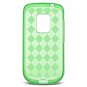 Green Argyle Design Rubber Case for HTC Hero (Sprint)