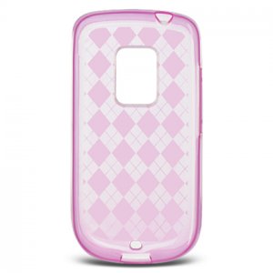 Pink Argyle Design Rubber Case for HTC Hero (Sprint)