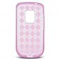 Pink Argyle Design Rubber Case for HTC Hero (Sprint)