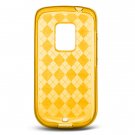 Yellow Argyle Design Rubber Case for HTC Hero (Sprint)