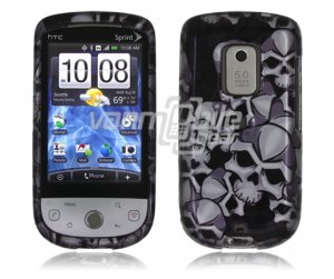 Black Skulls Design Hard Case for HTC Hero (Sprint)