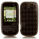 Gray/Smoke Argyle Design Hard 1-Pc Rubber Case for Palm Pixi (Plus)