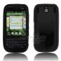 Black Solid Hard 1-Pc Rubber Skin Case for Palm Pixi/Pixi Plus