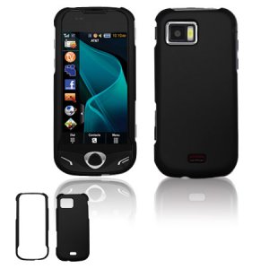 Black Hard "Rubber Feel" Case for Samsung Mythic A897 (AT&T)