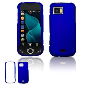Blue Hard "Rubber Feel" Case for Samsung Mythic A897 (AT&T)